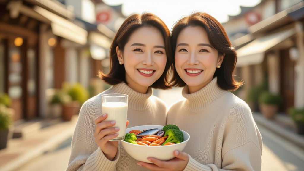 중년 여성 골다공증, 식단과 생활 습관으로 뼈 건강 지키는 통합 로드맵 3 💡 뼈 건강 핵심 영양소: 칼슘과 비타민 D의 모든 것