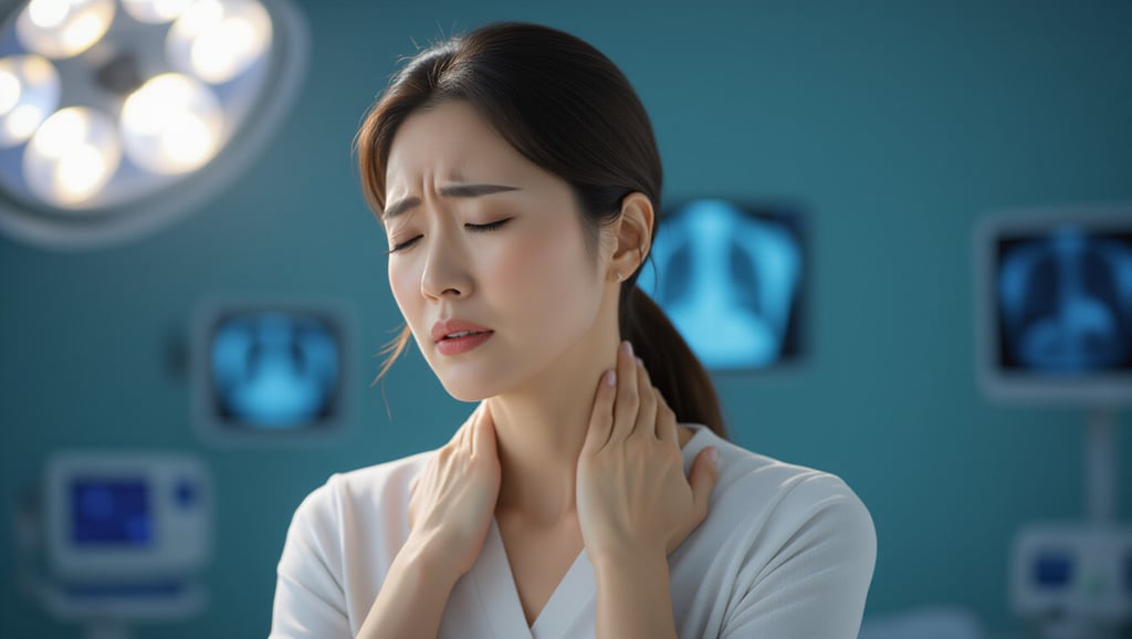 40대 목 통증, 단순 담 아닌 거북목 의심? 원인부터 치료, 예방까지 5 🔗 목 통증, 다른 신체 증상과 연결되어 있어요!