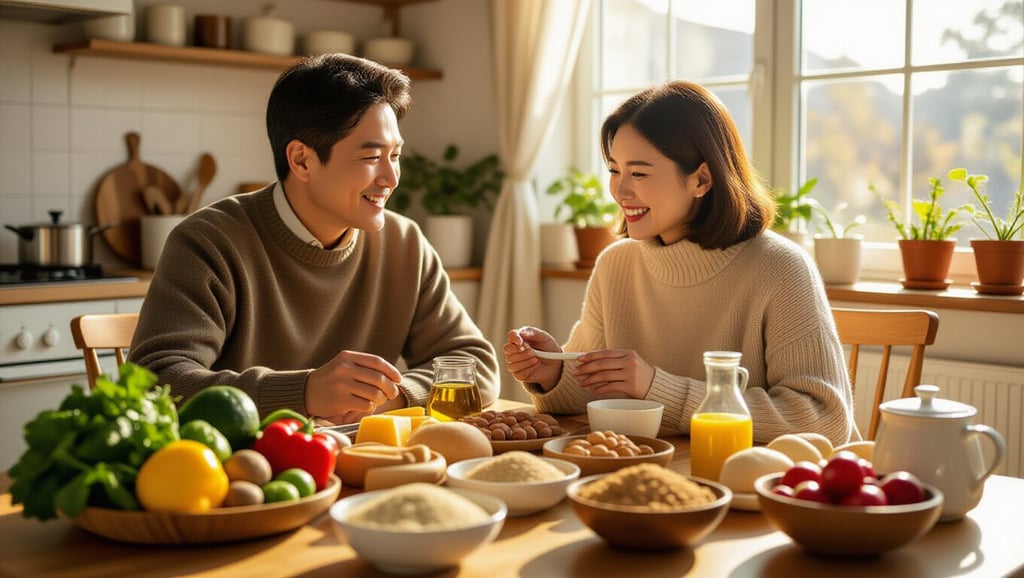 중년 건강 지키는 식단 핵심: 만성질환 예방부터 뼈 건강까지 3 🥦 혈당 & 콜레스테롤 관리 식재료