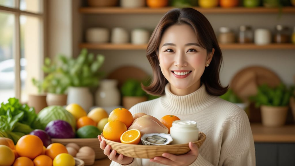 중년층 A형 독감 예방부터 회복까지, 맞춤형 건강 관리 전략 4 💪 면역력 쑥쑥! 핵심 영양소와 추천 음식