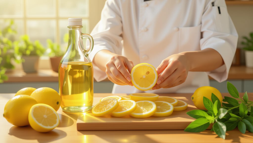 소금 대체 천연 조미료: 혈압 관리와 건강한 식단을 위한 완벽 가이드 4 🍋 상큼하게! 레몬, 식초, 허브로 짠맛 줄이기