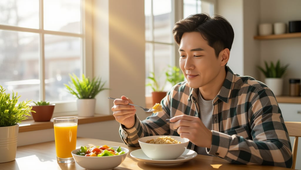 40대 남성, 스트레스부터 수면까지 저속노화 실천 가이드 4 🍽️ 혈당 스파이크 관리: 노화 가속 방지 식습관